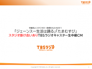 TBSラジオキャスター生中継CM