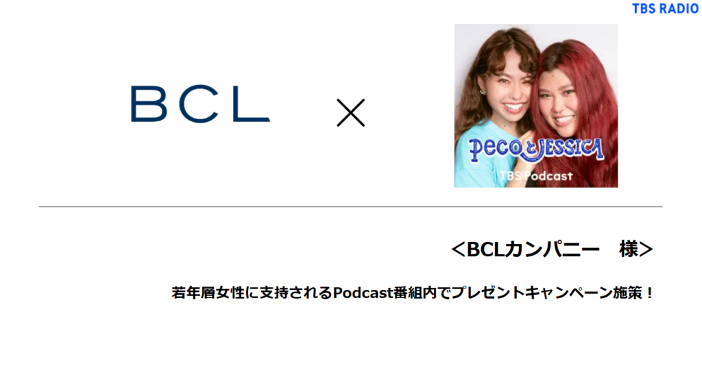 若年層女性に支持されるPodcast番組内でプレゼントキャンペーン施策！